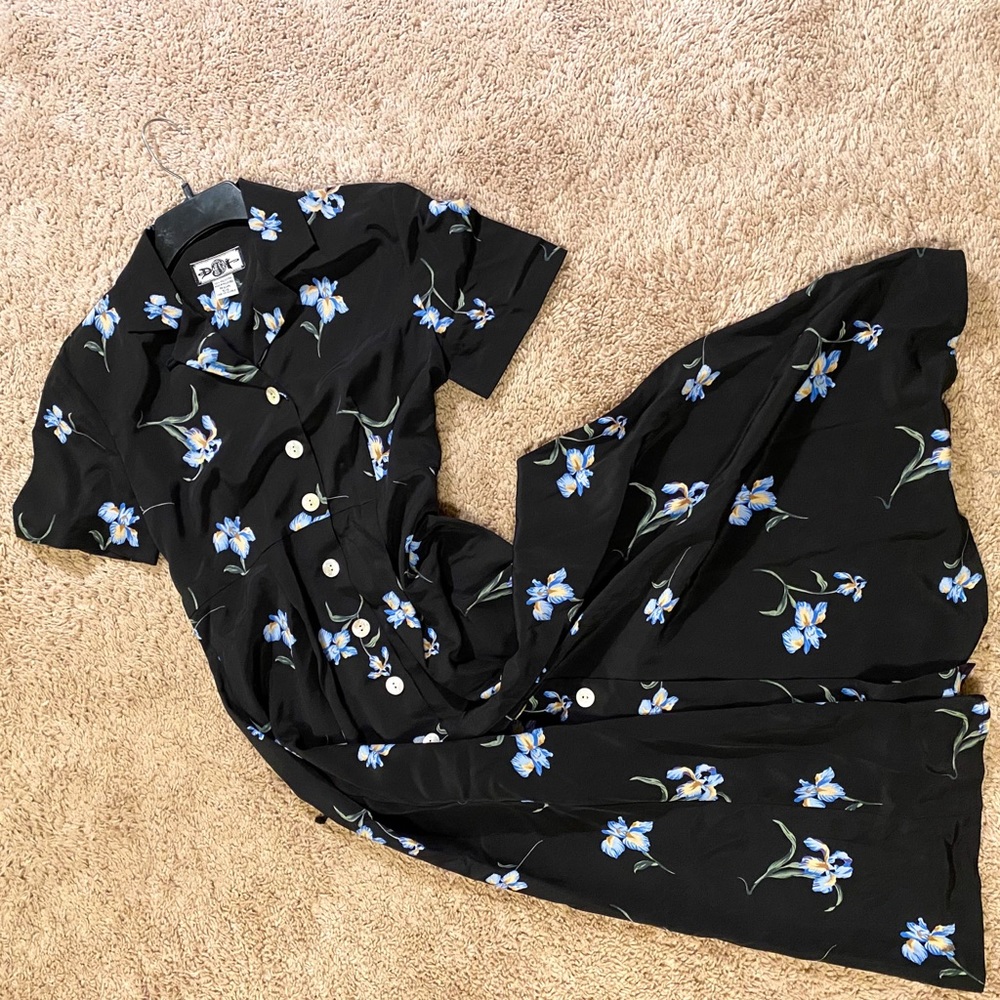 Vintage 90’s DJT Button Floral Maxi Dress